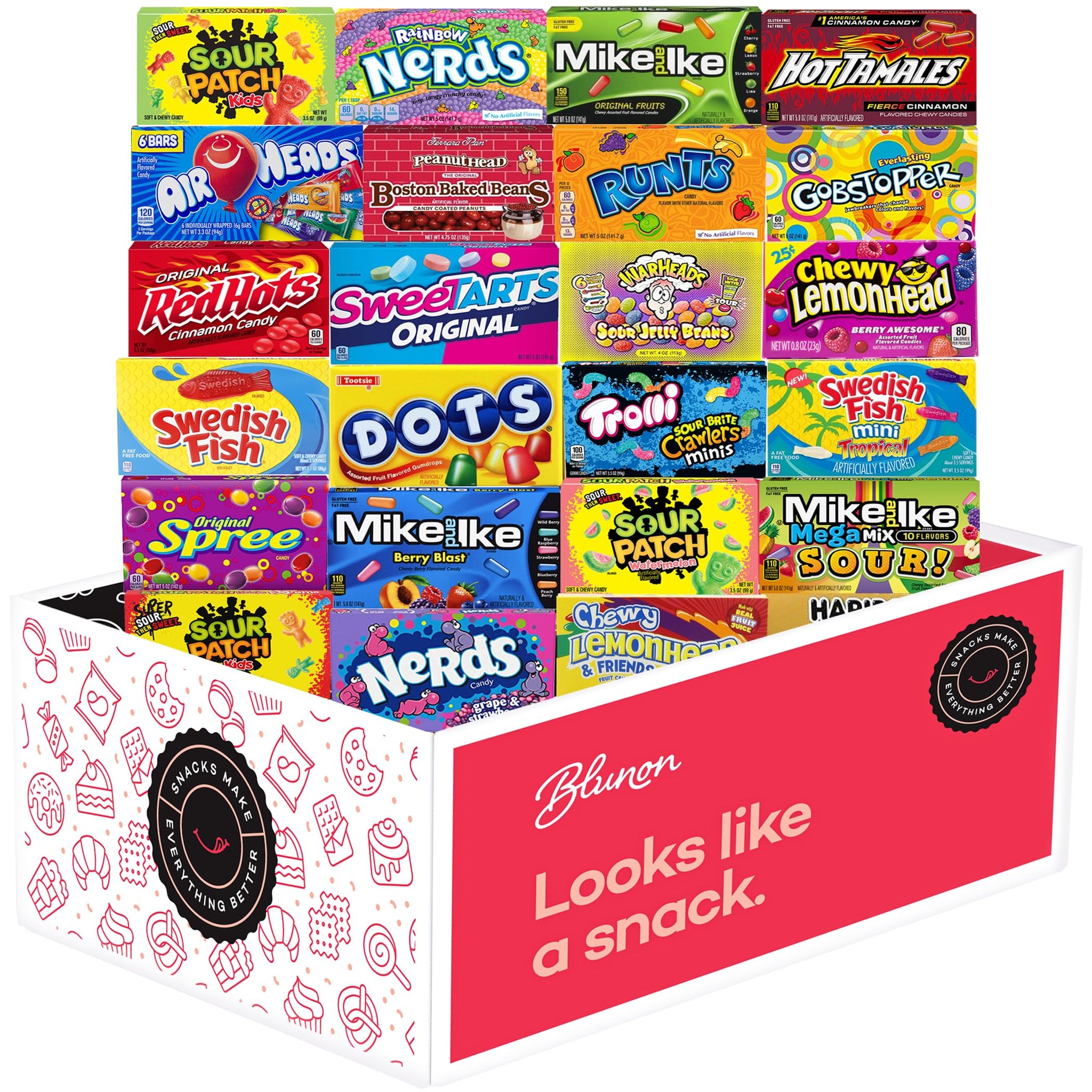 Movie Theater Candy - Assorted Candy Variety Pack - 24 Large Theater Size Boxes - Bulk Care Package Gift Box (Pack of 24)