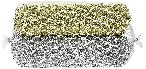 EZ Brite Deluxe Non-Scratch Multi-Surface Scrubber Set, Silver/Gold, 2-Pack