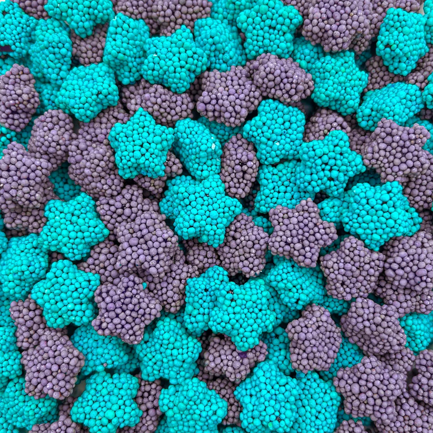 Crunchy Gummy Candy - 1.5 Pound Bag - Chewy Gummy Stars Candy with Crispy Shell - Space Candies in Berry Flavors by Cosmo Clusters for Party Favors