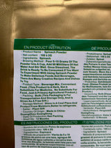 Plant Gift 100% Pure Spinach Powder ??? Natural Powder, Great Flavor for Drinks, Smoothie, Yogurt, Baking, Cookies, Cakes and Beverages, Non-GMO