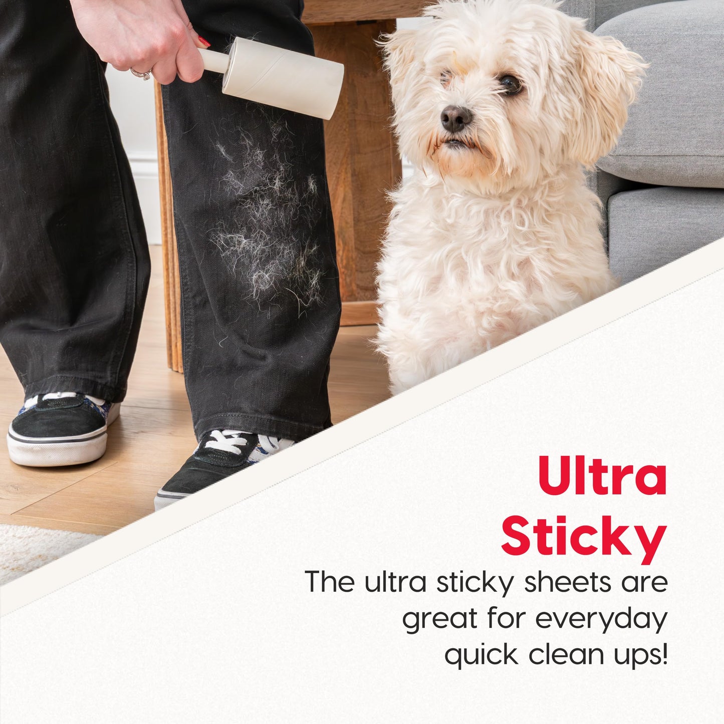 IRIS USA Extra Sticky Lint Rollers, 6 Pack of Standard Refills Only - No Handle/Cover Included - 90 Sheets/Roll, 540 Sheets Total, for Dog Cat Pet