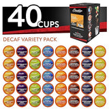 Brooklyn Beans Coffee Pods, Assorted Decaf Variety Pack - Compatible with Keurig K Cup Brewers Including 2.0 Coffee Makers, 40 Count, Perfect
