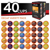 Brooklyn Beans Coffee Pods, Assorted Decaf Variety Pack - Compatible with Keurig K Cup Brewers Including 2.0 Coffee Makers, 40 Count, Perfect