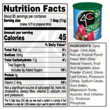 4C Reduced Sugar Powdered Drink Mix Canisters, Iced Tea 1 Pack, 28 Quarts, Family Sized Canister, Thirst Quenching & Refreshing Flavors (Fruit Punch