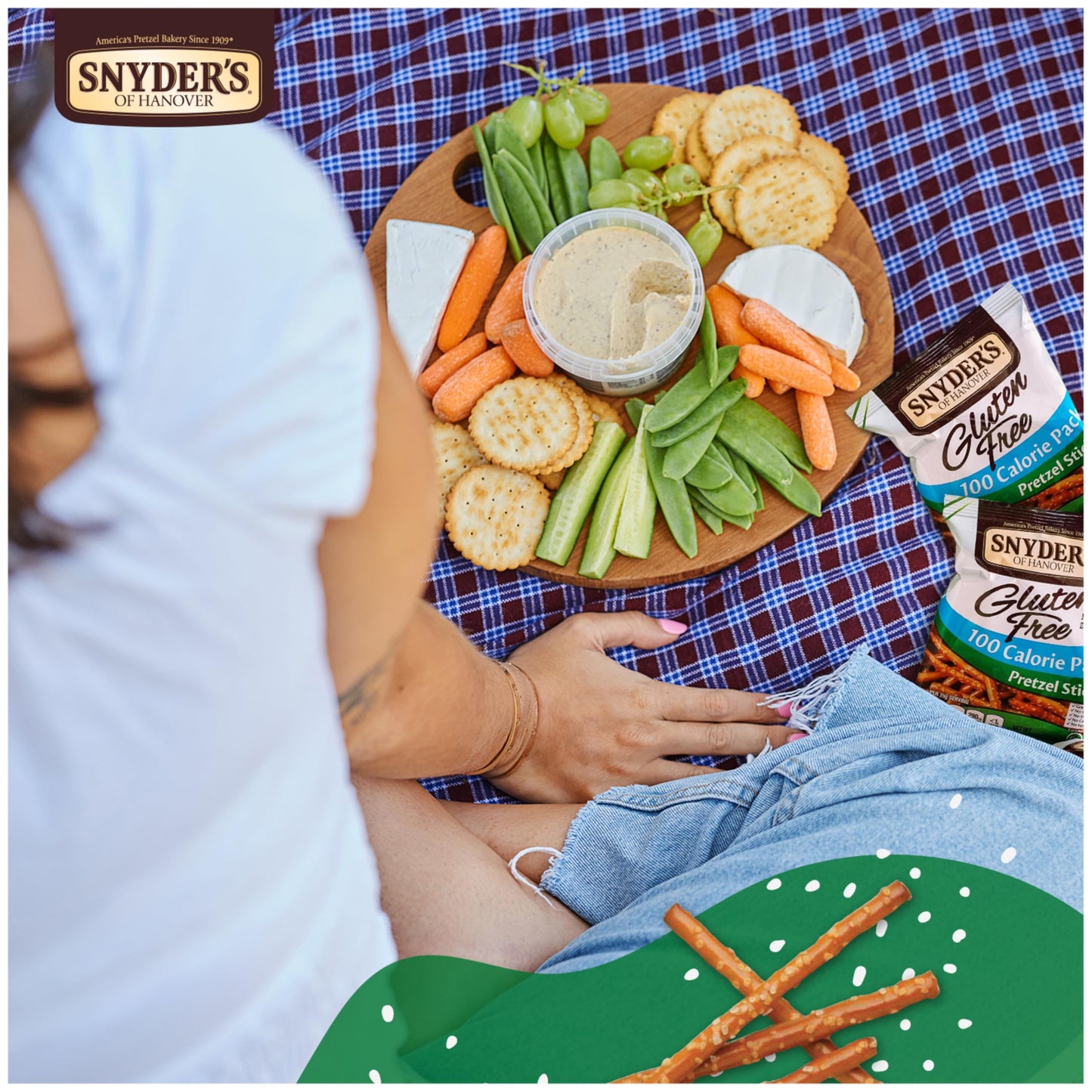 Snyder's of Hanover Gluten Free Pretzel Sticks, 100 Calorie Individual Packs, 24 Ct