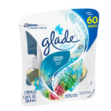 Glade PlugIns Refills Air Freshener, Scented and Essential Oils for Home and Bathroom, Aruba Wave, 1.34 Oz, 2 Count