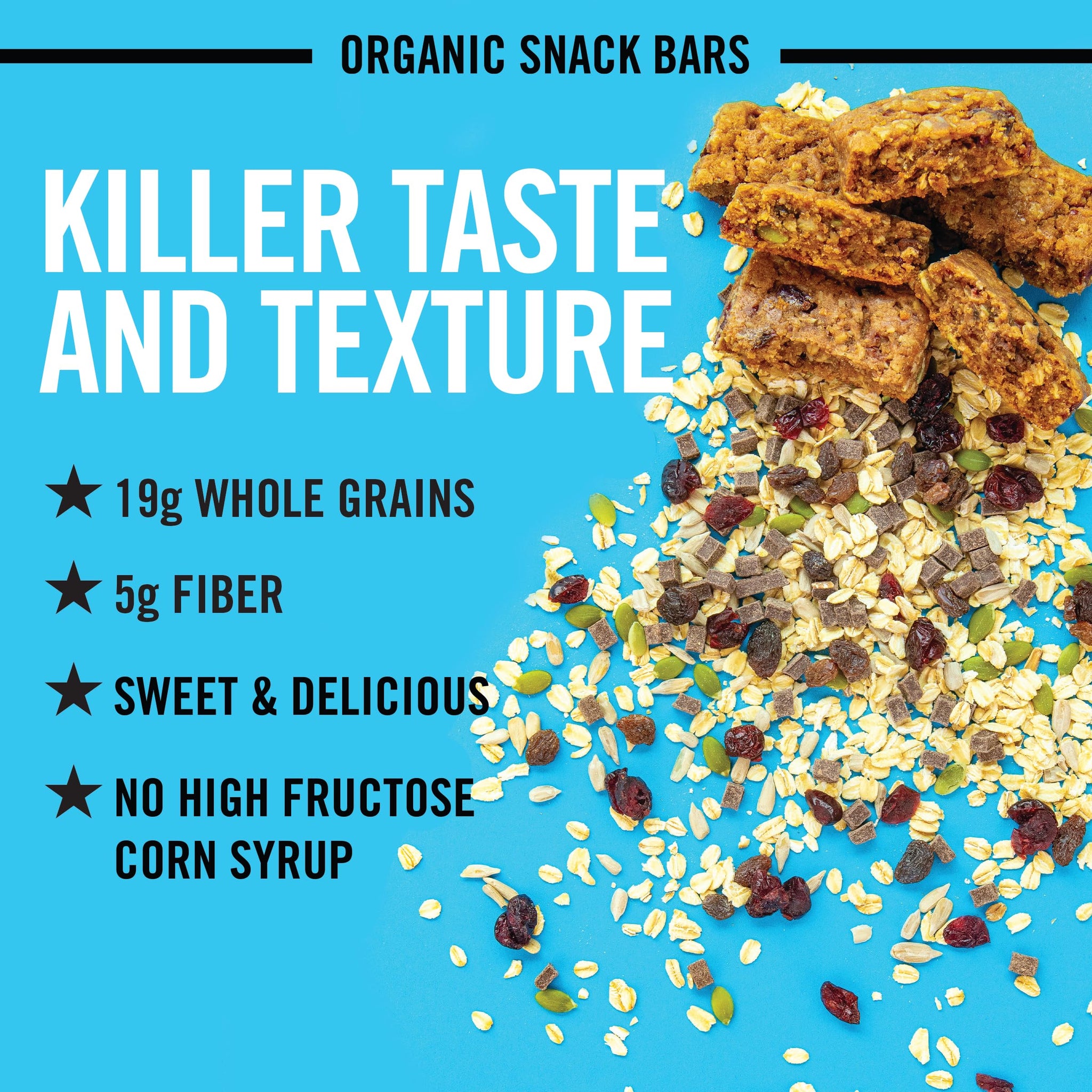 Dave's Killer Bread Trail Mix Crumble Organic Snack Bars, 4 Individually Wrapped Snack Bars