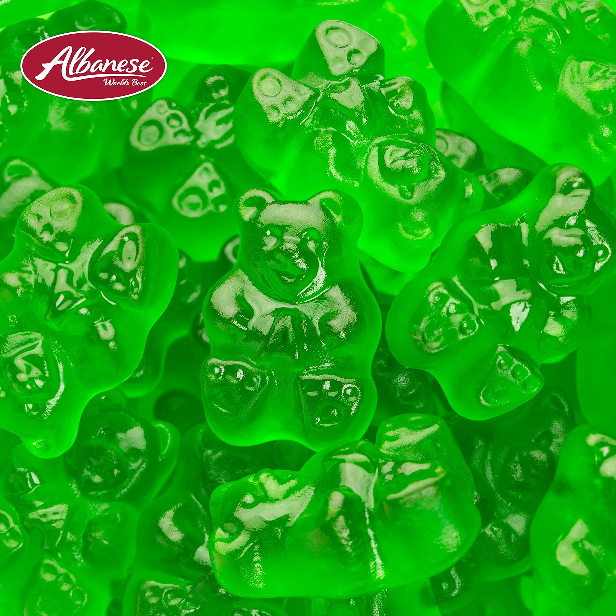 Albanese Candy, Green Apple Gummi Bears, 5-pound Bag