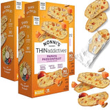 Nonni's THINaddictives Almond Thin Cookies - 3 Boxes Papaya & Passionfruit Cookie Thins Biscotti Italian Individually Wrapped Kosher Coffee 4.4