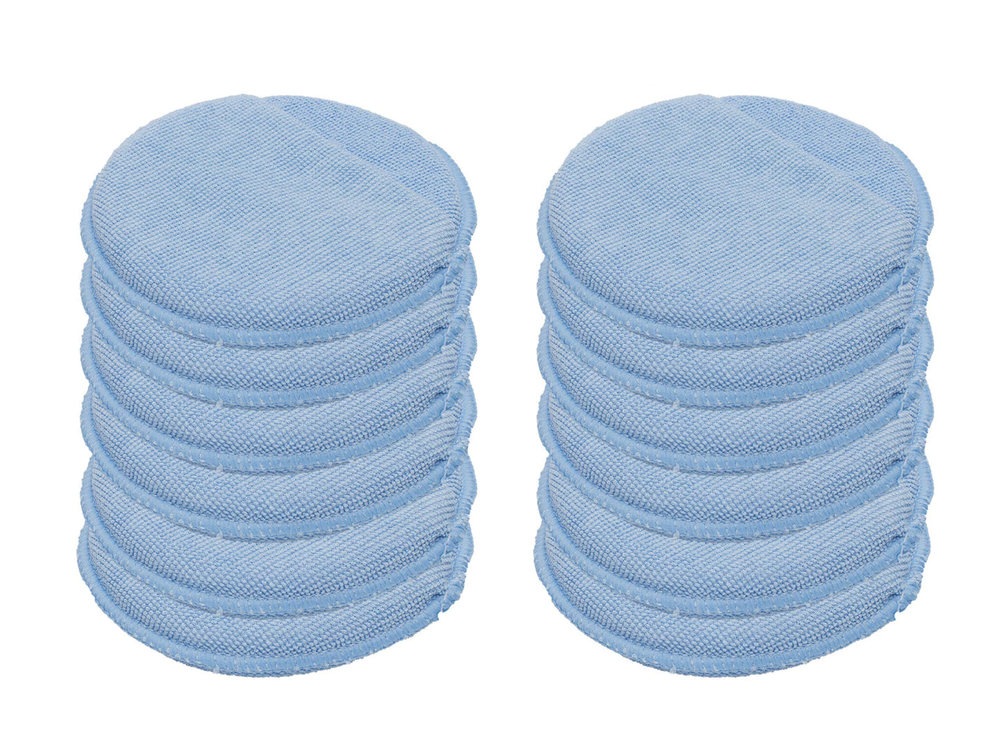 LTWHOME Blue Microfiber Wax Polish Applicator Cleaning Detailing Foam Sponge Pad with Finger Pocket for Cars Part Number CWABH(Pack of 12)