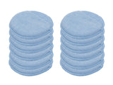 LTWHOME Blue Microfiber Wax Polish Applicator Cleaning Detailing Foam Sponge Pad with Finger Pocket for Cars Part Number CWABH(Pack of 12)