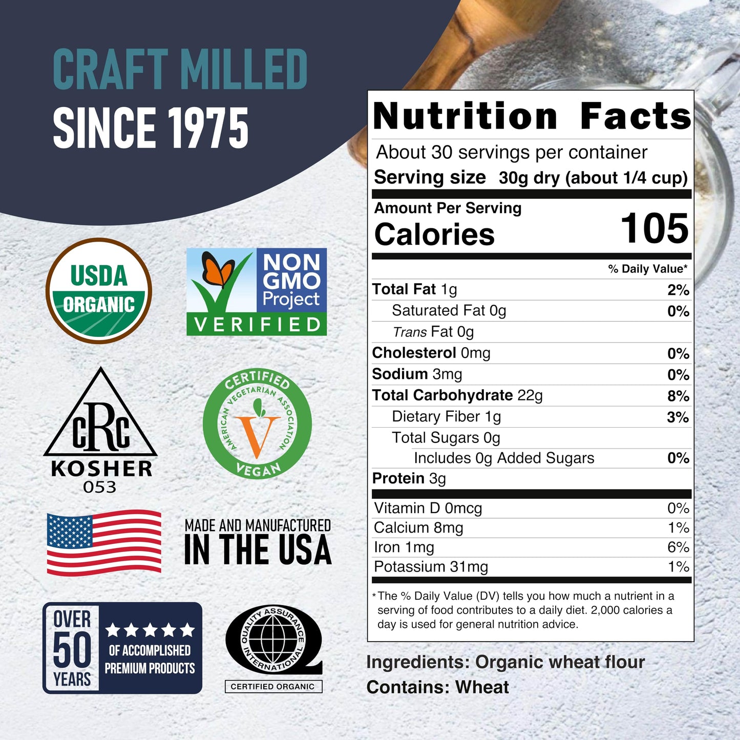 Great River Milling 00 Organic Pizza Flour | Ultra-Fine Neapolitan Style Flour for Pizza Dough, Bread & Pasta | USDA Organic, Non-GMO, Kosher