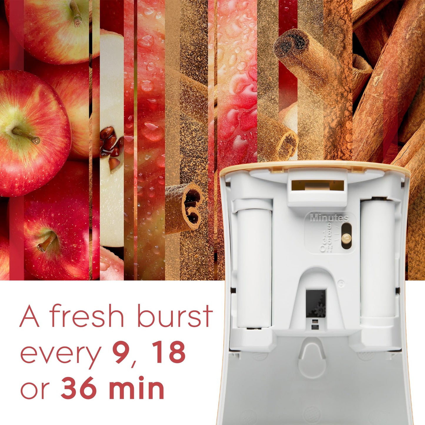 Glade Automatic Spray Refill, Air Freshener for Home and Bathroom, Autumn Spiced Apple, 6.2 Oz