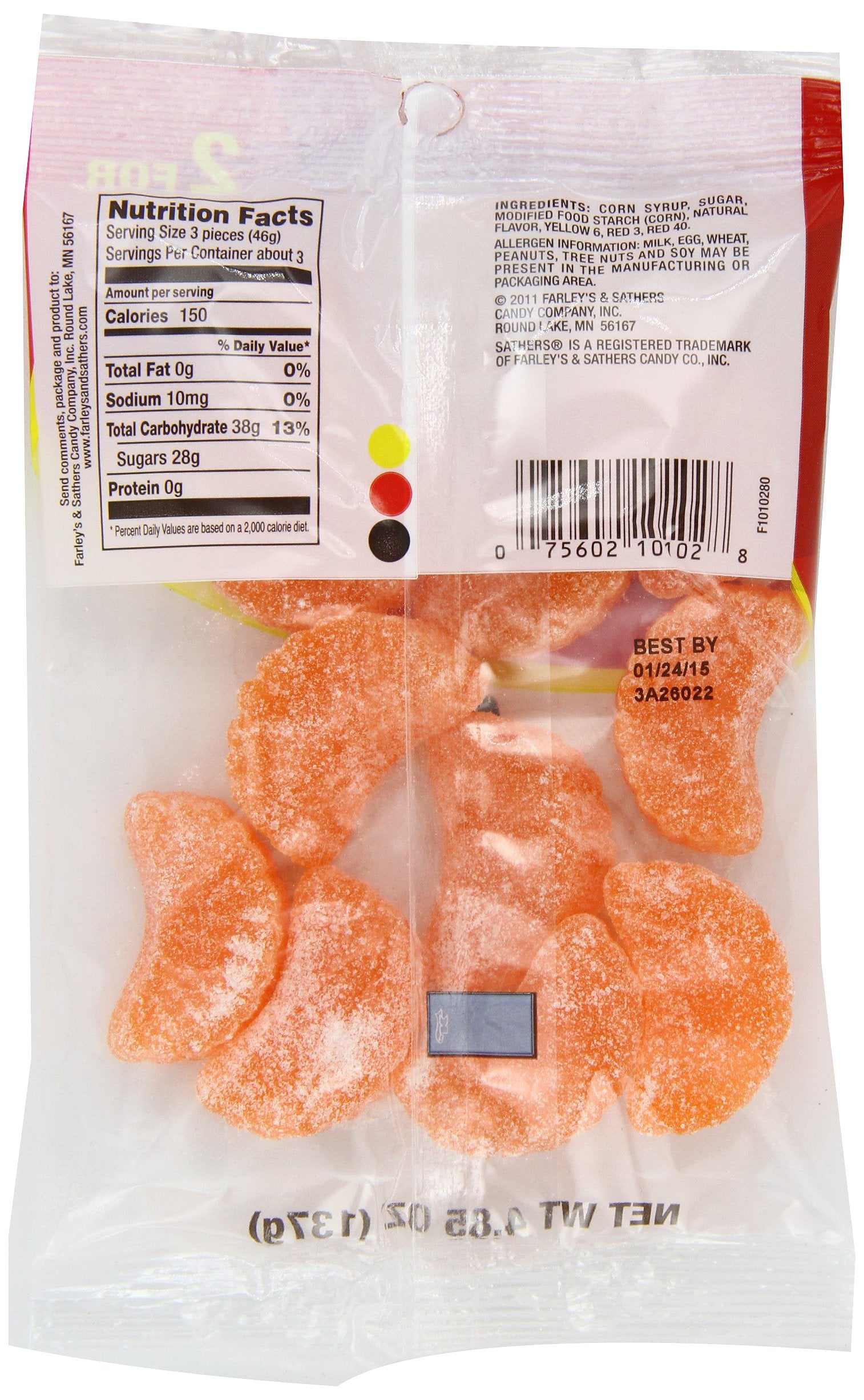 Farley's & Sathers Candy, Orange Slices, 4.85 Ounce, Pack of 12