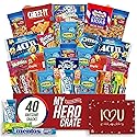 Military Valentine's Day Snack Box (40 Piece Variety Gift Basket Care Package) Peanuts, Candy, Chips, Granola Bars & More - My Hero Crate