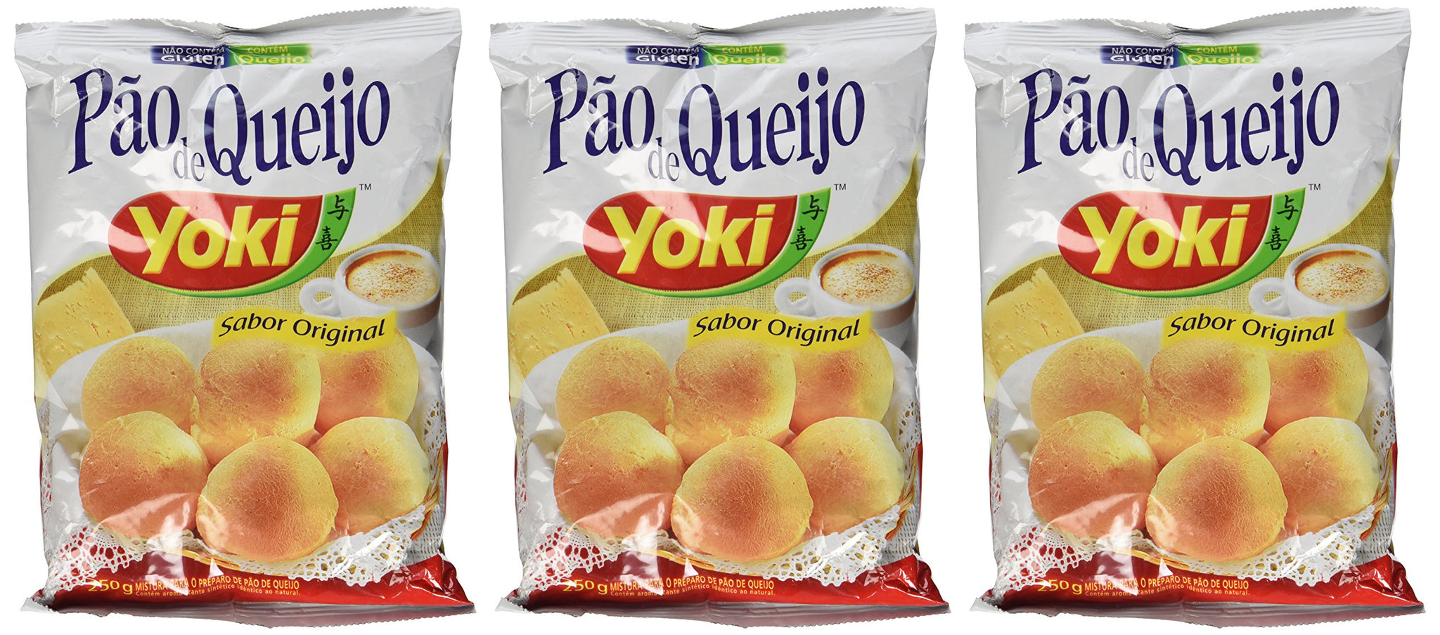 Cheese Bread Mix - Mistura para Pão de Queijo - Yoki - (250g) - GLUTEN-FREE, 8.8 Ounce (Pack of 3)