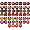 Two Rivers Coffee Dark Roast Coffee Pods Sampler Compatible with K Cup Brewers Including 2.0, Single Serve Variety Pack, 52 Count