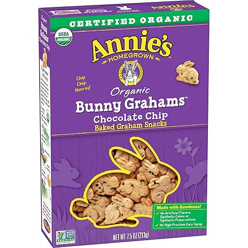 Annie's Homegrown Chocolate Chip Bunny Grahams Whole Grain Snacks, 7.5 Ounce
