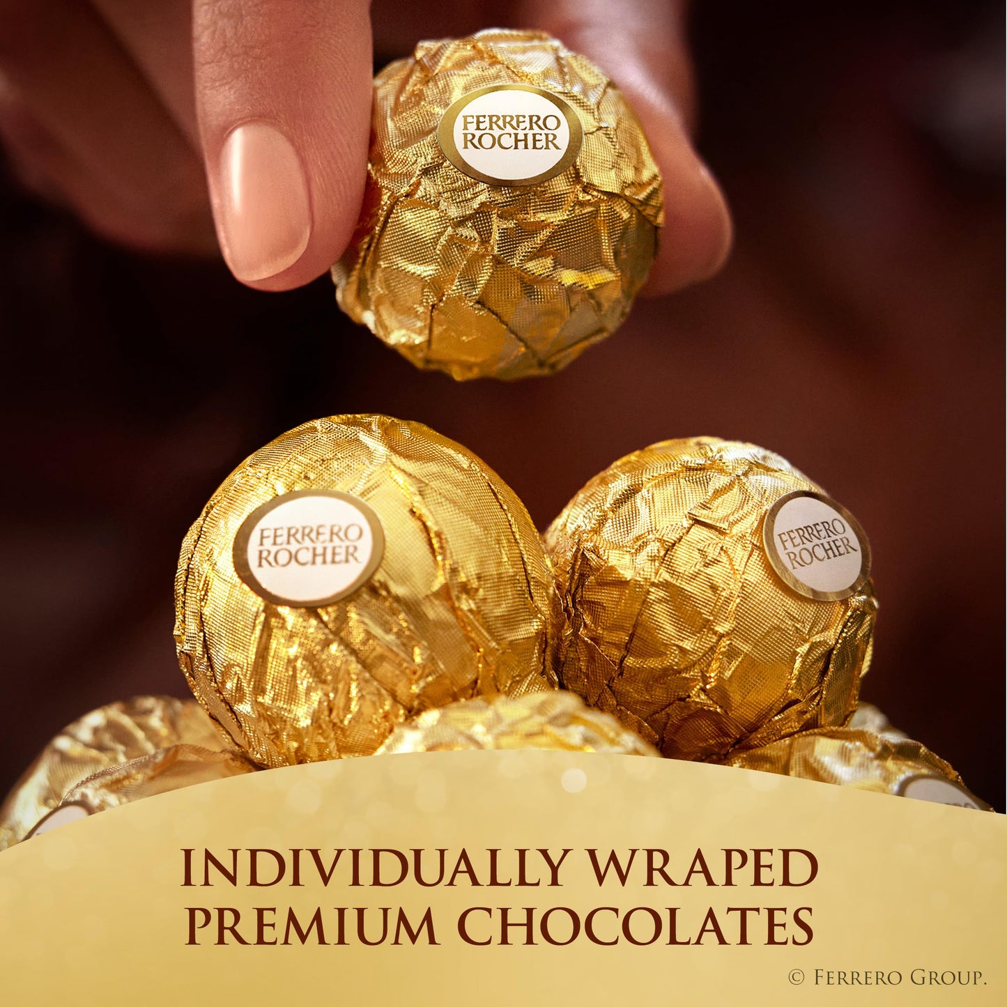 Ferrero Rocher, 13 Count, Premium Gourmet Milk Chocolate Hazelnut, Individually Wrapped Candy for Gifting in a Bunny-Shaped Box, Great Easter Gift