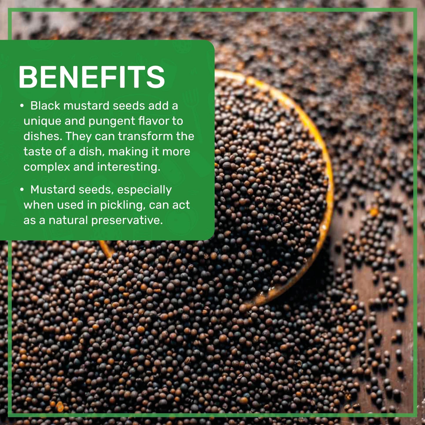 Jiva Organics Organic Black Mustard Seeds 7oz - Non-GMO, Gluten Free, Pungent & Aromatic Spice - 100% Raw & Natural