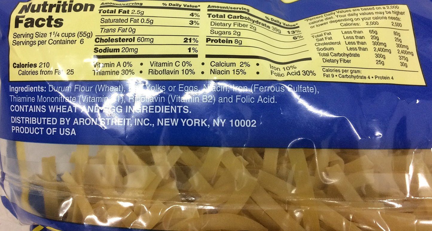 Streit's Egg Enriched Noodles Medium 12 Oz. Pack Of 3.3
