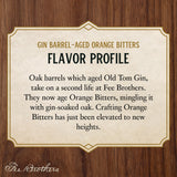 Fee Brothers Gin Barrel-Aged Orange Cocktail Bitters - Aromatic Cocktail Mixer & Concentrated Flavoring, Gluten Free, Vegan-Friendly, 5 fl oz