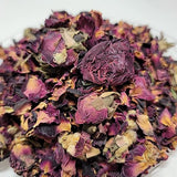HealinGifts Rosa de Castilla Rose buds petals dried 2 oz in a Window Stand Up Zipper Resealable Kraft paper Pouch. Great aroma! Wildcrafted from