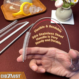 CIDYAUST Straw Cleaner Brush Extend 10-Inch, Straw Brush with PA6 Nylon Bristles and Flexible Wire for Baby Bottles, Sippy Cups, Reusable Straws