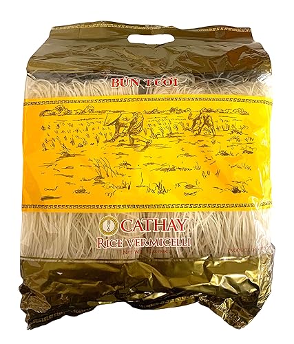 Cathay Premium Vietnamese Rice Stick Vermicelli Noodles 100% Natural Ingredients, Non-GMO & Gluten free, No Additives - Easy to Cook, Soft Texture