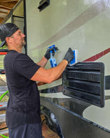 Poli Glow® Gentle and Efficient Non-Abrasive Scrub Pad with Handle - Durable and Long-Lasting | Safe Oxidation Removal Tool for Boats & RVs, Gelcoat