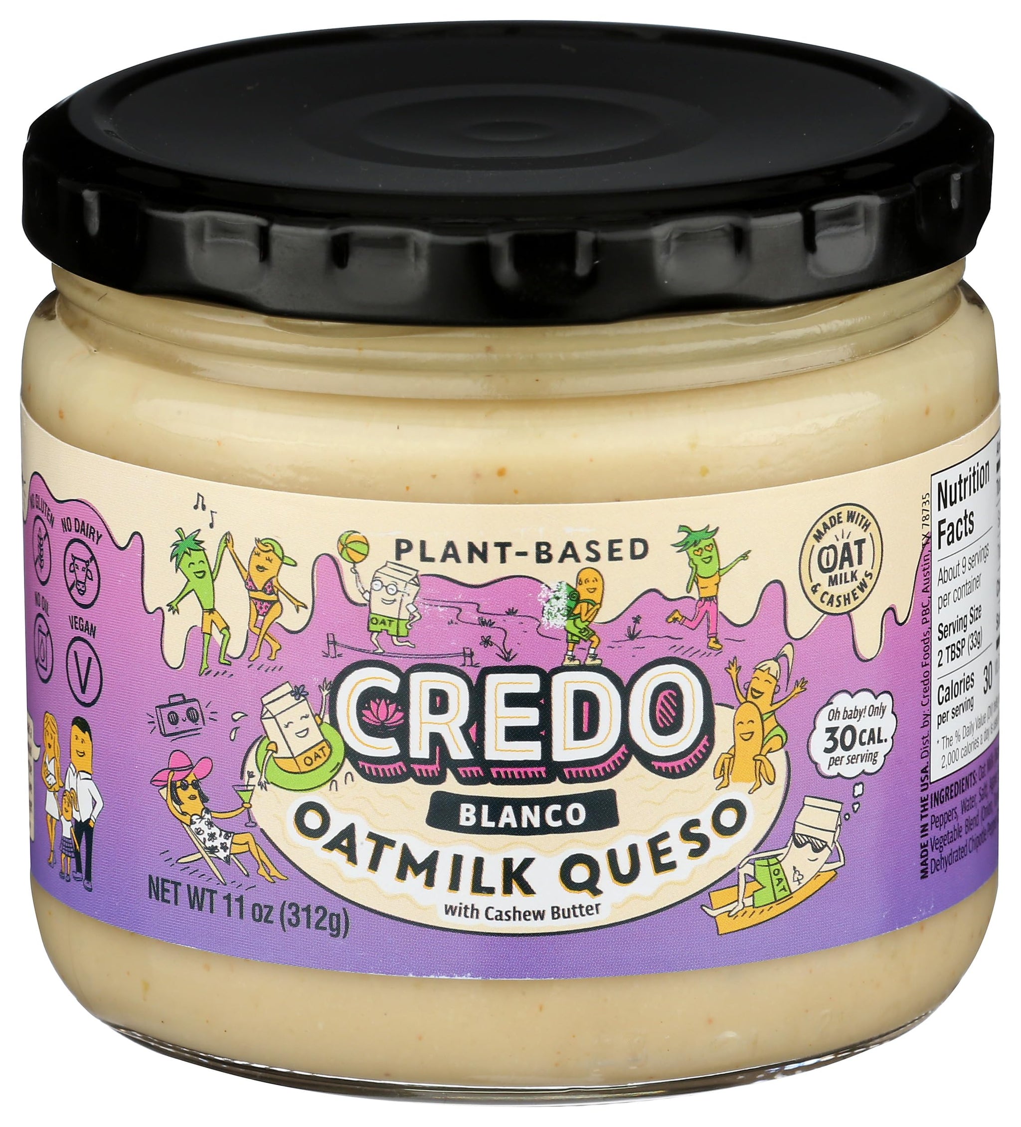 CREDO FOODS Oatmilk Queso Blanco, 11 OZ