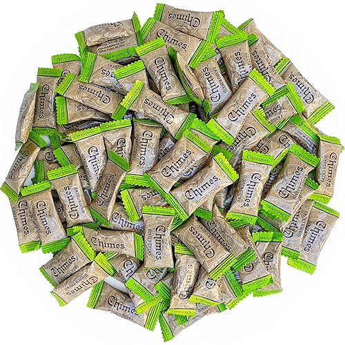 CHIMES ORIGINAL Ginger Chews (1-Pound 1 LB BAG) Premium Natural Chewy Ginger Candy - 16 OZ Individually Wrapped Ginger Chew Candy