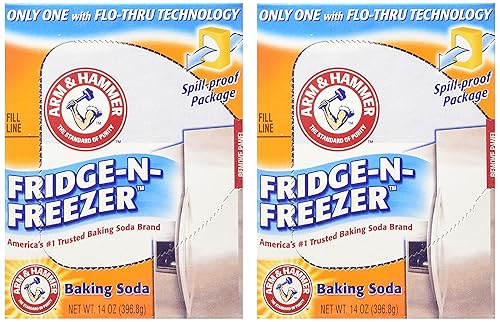 Arm & Hammer Baking Soda, Fridge-N-Freezer Pack, Odor Absorber, 14 oz - 2 Pack