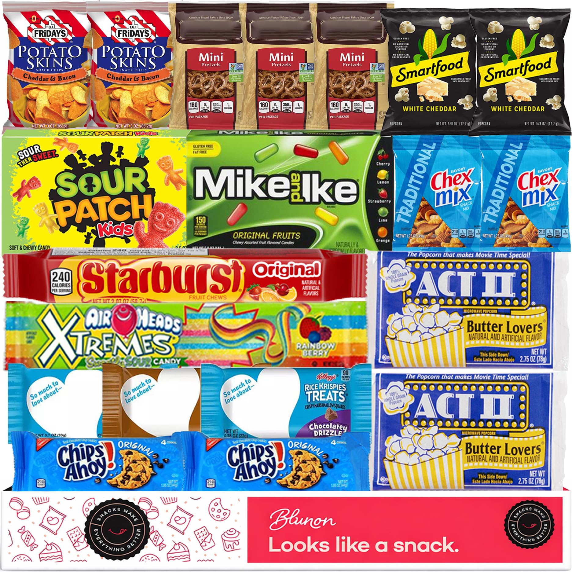 Movie Snacks Box - Movie Night Basket Gift Set - Movie-Night Snack Box for Families and Kids - Gift Basket - Popcorn Movie Night Kit - Popcorn, Candy
