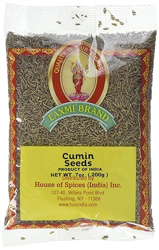 Laxmi All-Natural Dried Cumin Seeds, Traditional Indian Cooking Spices - 200g
