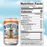 Virgil's New All-Natural Zero Sugar Orange Soda, 12-oz (24 Cans)