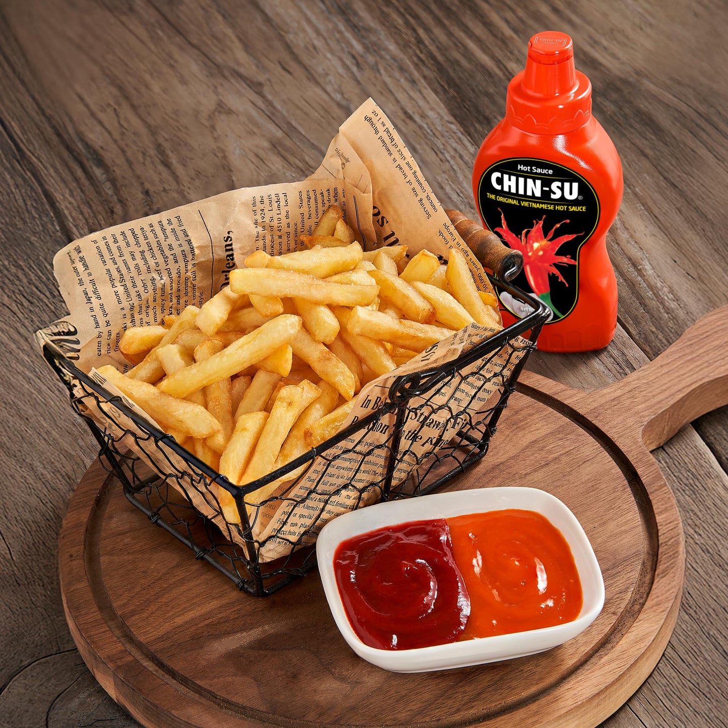 THE ORIGINAL VIETNAMESE HOT SAUCE, CHIN-SU Hot Chili Sauce, Gourmet Hot Sauce Bottle With Fermented Ripen Chili Peppers, An Unique Hot Sauce Taste