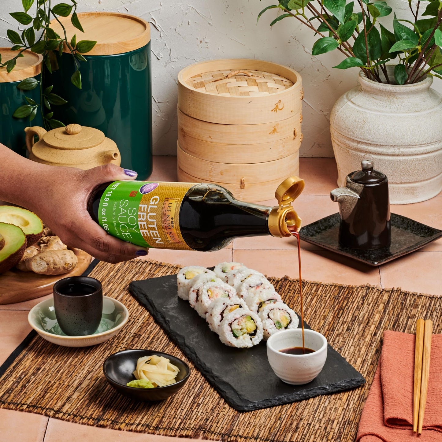 Lee Kum Kee Gluten Free Soy Sauce (16.9 oz - 1 Pack) Umami | Vegan & No Artificial Preservatives | Perfect for Stir-Frying, Braising, Drizzling