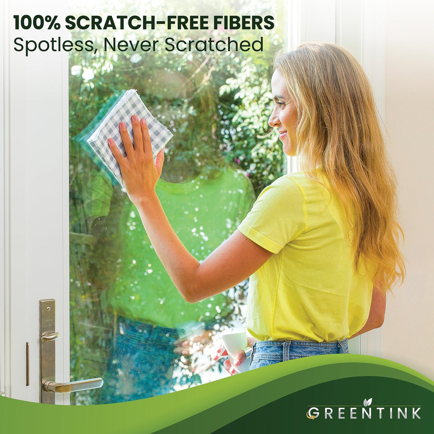 GREENTINK Eco-Friendly Reusable Dish Cloth Set - 24-Pk Multipurpose Kitchen Cleaning Cloth Made from Recycled Materials - Absorbent, Dish Towels
