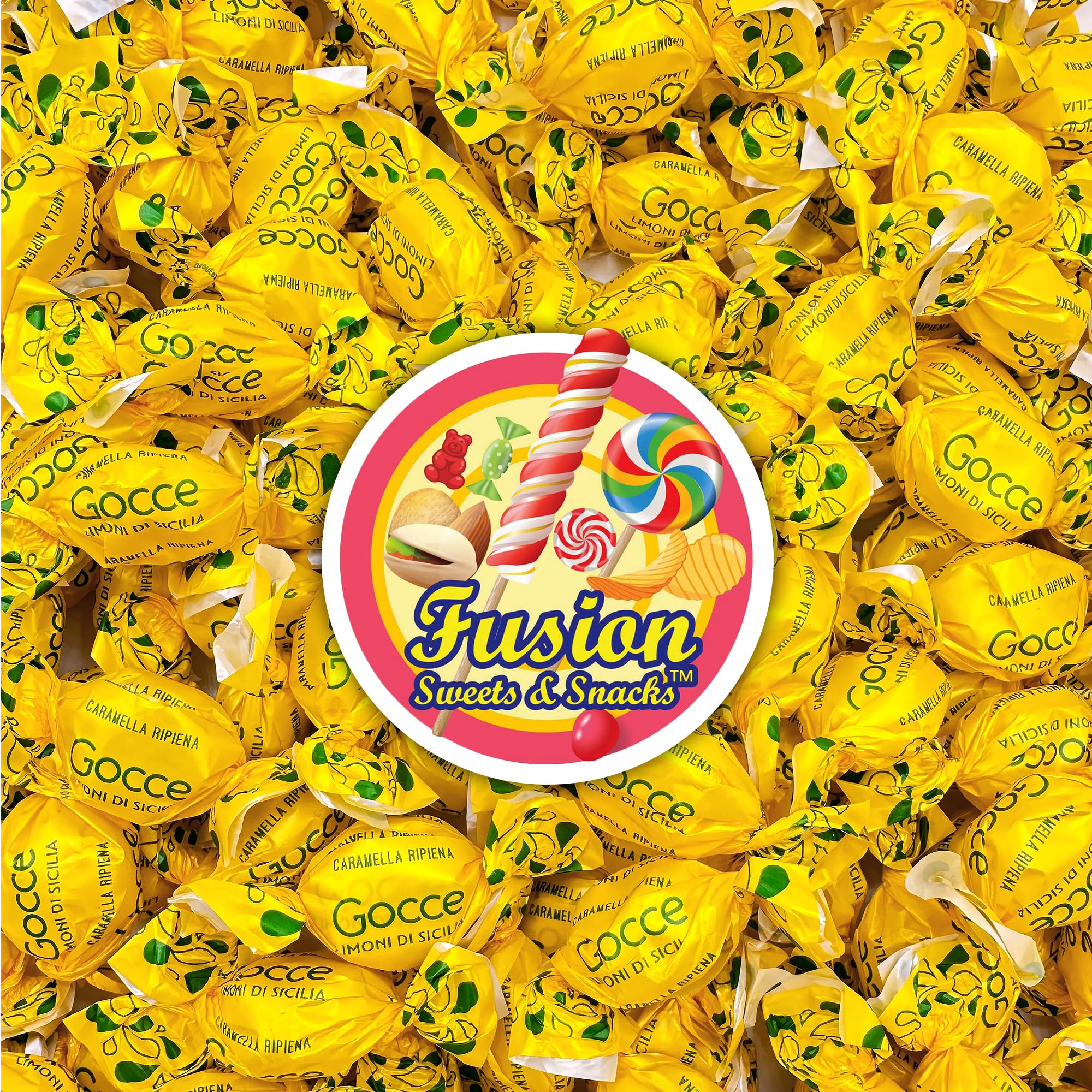 Italian Lemon Drops Hard Candy - 1 Pound Bag - Classic Lemon Candy Individually Wrapped - Limoni Treats from Italy - Old Fashioned Citrus Delight