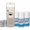 Big D 872 Metered Aerosol Starter Kit, Fresh Linen Fragrance (Contains Dispenser, 2 Batteries, 3 Aerosol Cans) - Air freshener Ideal for restrooms