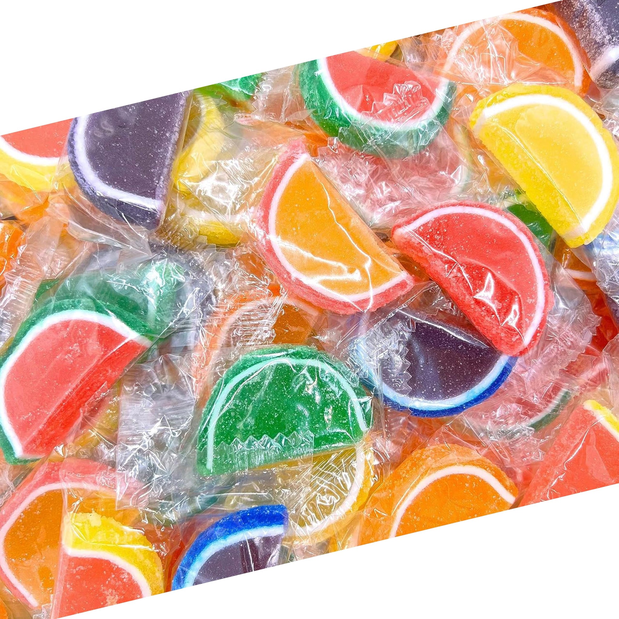 Fruit Slices Jelly Candy | 2.5 Pound Bag - 70 Count | Individually Wrapped Candy | Nostalgic Jelly Slices | Festive Old Fashioned Treat | Assorted