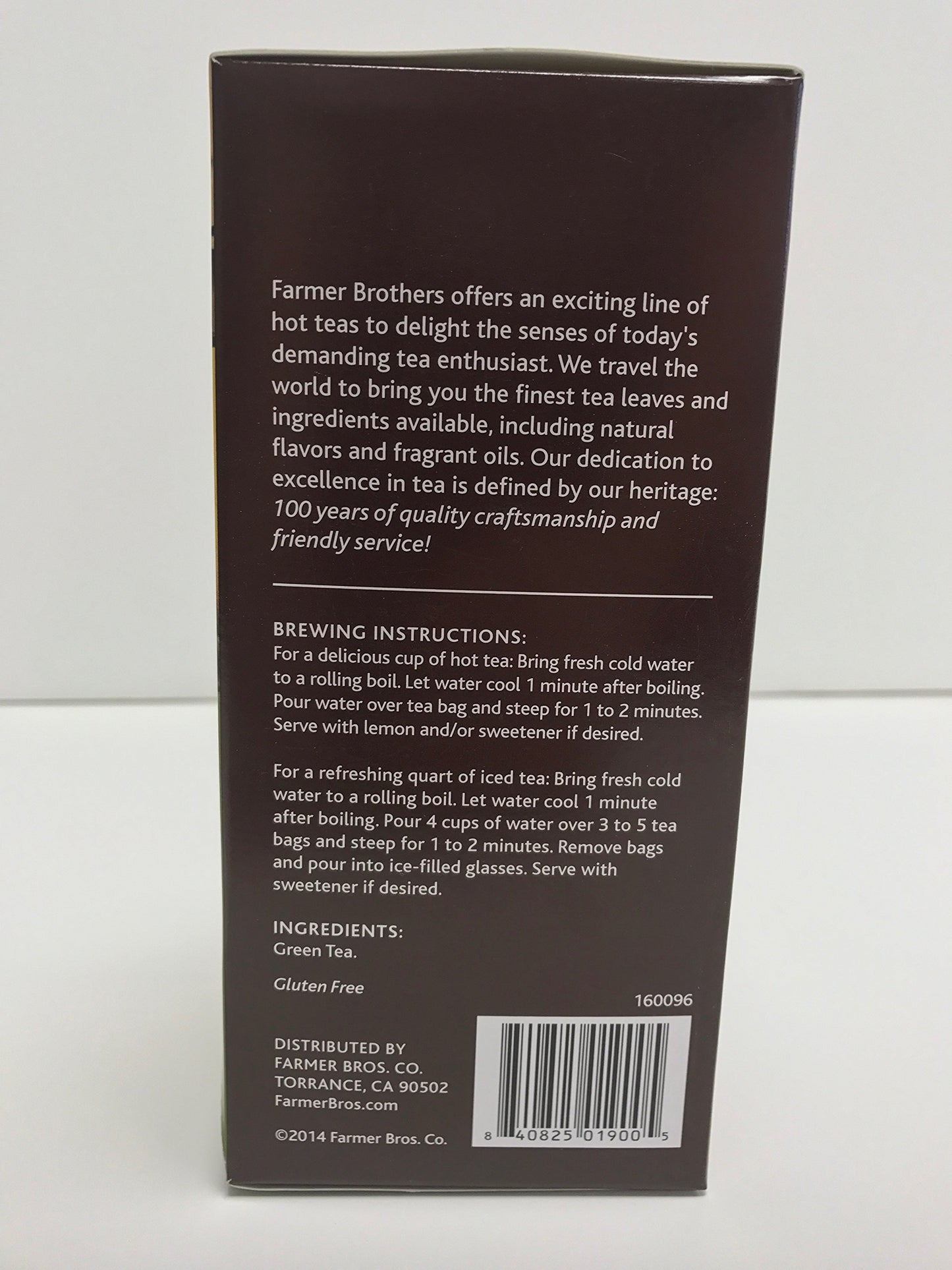 Farmer Brothers Premium: Green Tea - 2/25 ct boxes