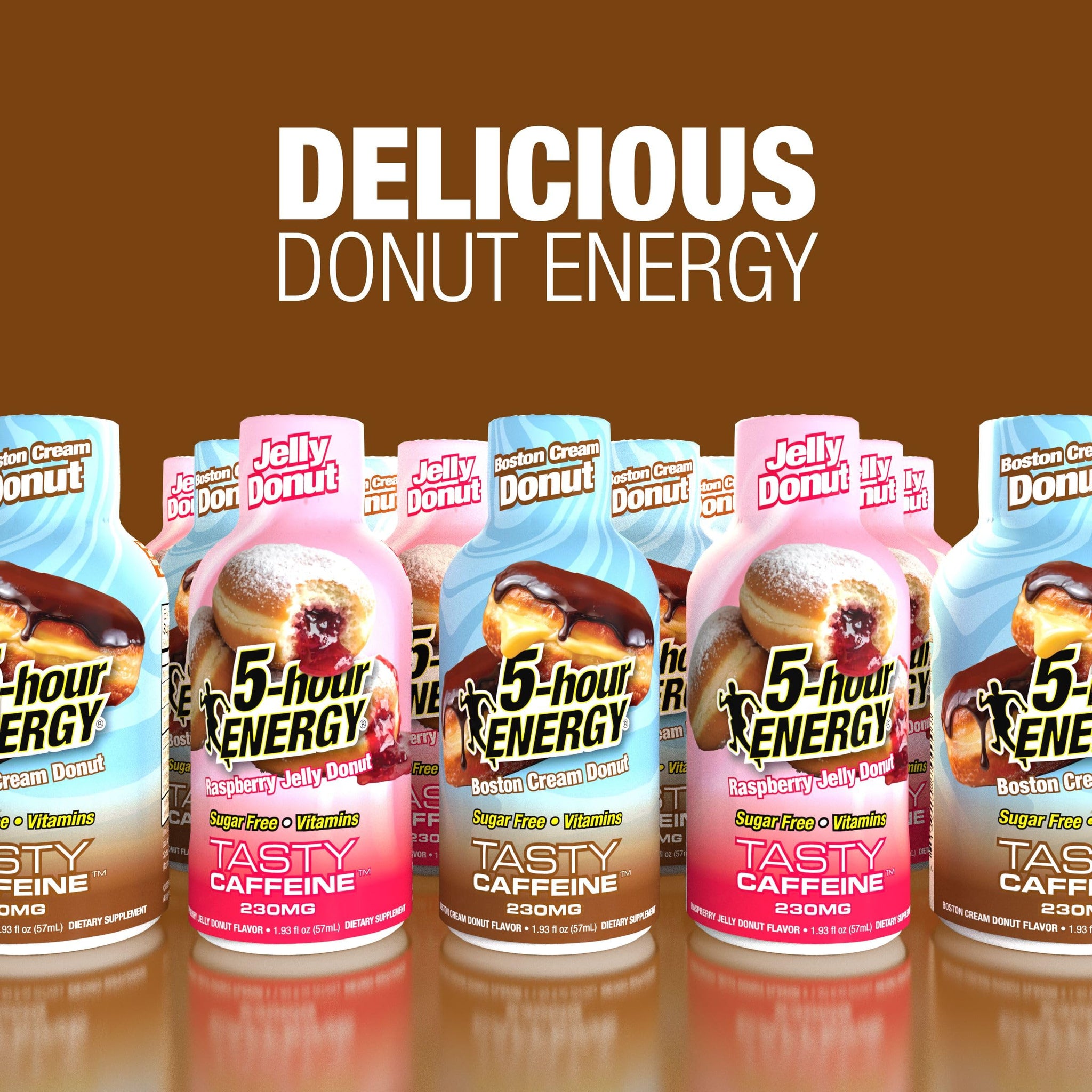 5-hour ENERGY BOSTON CREAM DONUT Flavor, 6 Count, 1.93 Fl Oz Energy Shot, Extra Strength, Amino Acids, B Vitamins, Sugar Free and Zero Calories