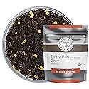 Golden Moon Tea Tippy Earl Gray Tea - Organic Black Tea - Real Bergamot Peels & Extract - Loose Leaf, Non-GMO - Half Pound (96 Servings)