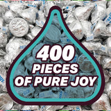 Hershys Kisses Silver Foiled Classic Milk Chocolate - 4 Pounds approx 400 pieces of Chocolate Candy Individually Wrapped - Ideal for Snacking