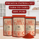 Premium Hungarian Paprika Spice Collection GIFT SET - Sweet, Smoked & Hot (3 x 4 oz) - Five Traditional Hungarian Recipe Cards - Non-GMO - Authentic