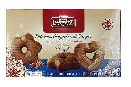Henry Lambertz - Milk Chocolate Covered Lebkuchen Shapes - 500g/17.6 Oz (2 Pack)