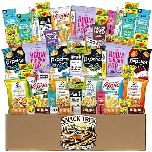 Snack Trek Gluten Free Snacks Box Variety Pack, Healthy Care Package, Assorted Treats Gift Basket for Adults, Teens, or College Students, Office