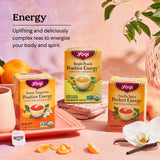 Yogi Sweet Tangerine Positive Energy Tea - 16 Tea Bags per Pack (6 Packs) - Organic Tangerine Energy Tea - Includes Black Tea Leaf, Yerba Mate Leaf